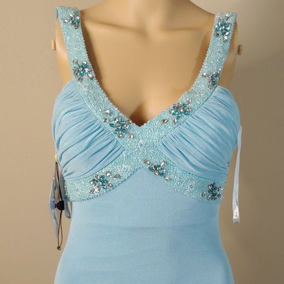NWT Beautiful Formal Gown by Jovani in Light Blue - Picture 4 of 6